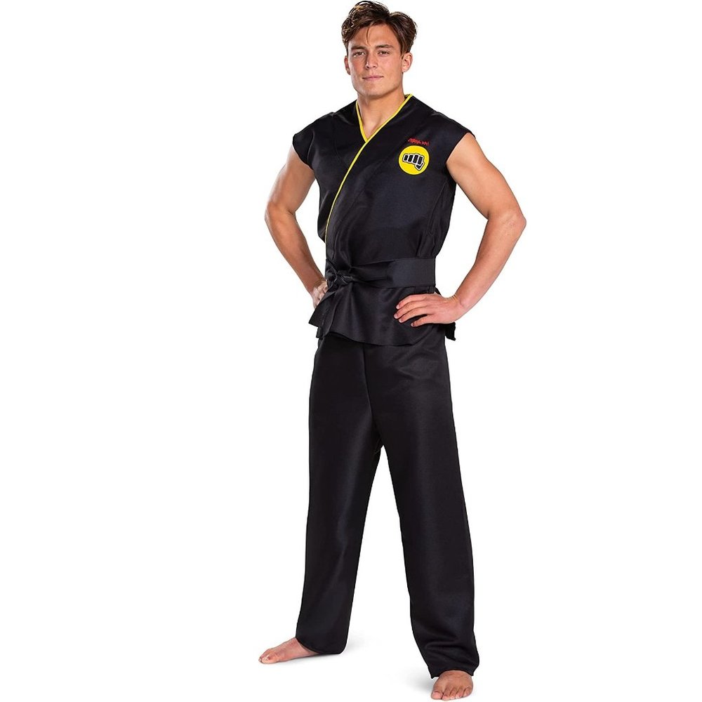 Adult Mens COBRA KAI Karate Kid Halloween Costume Size Lar 36/38 uniform Gi NWT